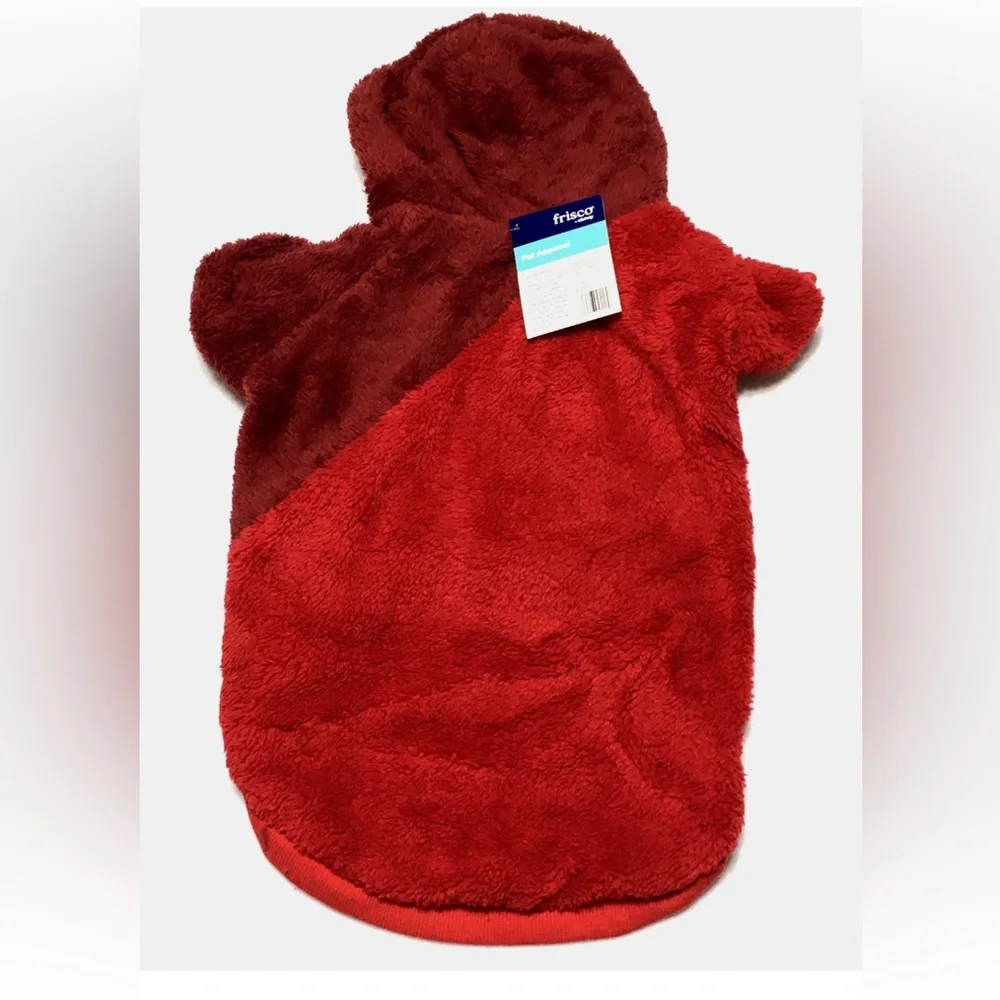 Frisco Pet Apparel XL Dog Burgundy Red Fleece Pullover Hoodie